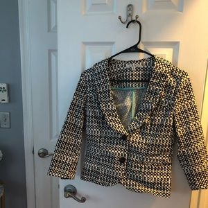NWOT Black and White Cabi Blazer